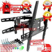 Кріплення (кронштейн) ART UX150 23"-60" для телевізора, монітора ТБ LED LCD OLED ПЛАЗМА настінне похило-поворотне регульоване VESA 50x50~400x400 мм 45 кг