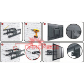 Кріплення (кронштейн) ART UX150 23"-60" для телевізора, монітора ТБ LED LCD OLED ПЛАЗМА настінне похило-поворотне регульоване VESA 50x50~400x400 мм 45 кг