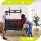 Крепление (кронштейн) LTC LXLCD92 32"-65" для телевизора, монитора TВ LED LCD OLED ПЛАЗМА настенное наклонное VESA 50x50~600x400 мм 55 кг