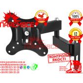 Крепление (кронштейн) V-STAR 4771 (TA14) 14"-27" для телевизора, монитора TВ LED LCD OLED ПЛАЗМА настенное наклонно-поворотное регулируемое VESA 50x50~100x100 мм 10 кг