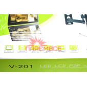 Крепление (кронштейн) V-STAR 5068 (V-201) 14"-40" для телевизора, монитора TВ LED LCD OLED ПЛАЗМА настенное наклонно-поворотное регулируемое VESA 50x50~250x210 мм 25 кг
