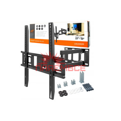 Кріплення (кронштейн) LTC LXLCD107P 23"-55" для телевізора, монітора ТБ LED LCD OLED ПЛАЗМА настінне похило-поворотне регульоване VESA 50x50~400x400 мм 35 кг