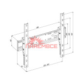 Крепление (кронштейн) KSL WMO-6241N 32"-65" для телевизора, монитора TВ LED LCD OLED ПЛАЗМА настенное наклонное VESA 200x200~400x400 мм 30 кг