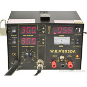 Термоповітряна паяльна станція 3/1 W. E. P 853DA фен+паяльник+лабораторний блок живлення