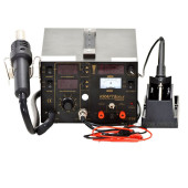 Термоповітряна паяльна станція 3/1 KRAFT&DELE 853DA (KD856) фен+паяльник+лабораторний блок живлення