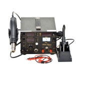 Термоповітряна паяльна станція 3/1 KRAFT&DELE 853D (KD855) фен+паяльник+лабораторний блок живлення