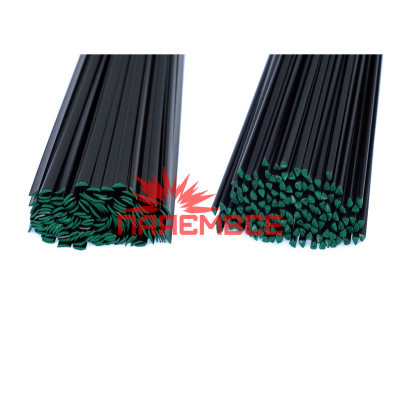 1 штука трикутник ABS/GF25 чорний. Прутки (електроди) (стержні) ABS/GF25 (ABS+GF25) (ABS-GF25) (АБС/ГФ25) (Акрилонітрилбутадієнстирол з Скловолокном 25%) для паяння/зварювання/ремонту пластику (пластмас) Авто Мото