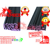 100 грам mix PET/GF5 черный. Прутки (электроды) (стержни) PET/GF5 (PET+GF5) (PET-GF5) (ПЭТ/ГФ5) (Полиэтилентерефталат со Стекловолокном 5%) для пайки/сварки/ремонта пластика (пластмасс) Авто Мото