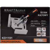 Струбцина KRAFT&DELE KD1191 95x68 мм 90° кутова, кутові лещата, столярна, затискний інструмент, затискач, затиск