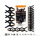 Струбцина затискний інструмент набір пружинних затискачів KRAFT&DELE KD10186 22 штуки - 4x 3 "/ 18x 2"