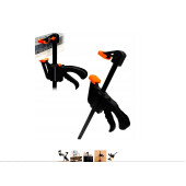 Струбцина затискний інструмент столярний швидкозатиский одноручний ПАЯЄМВСЕ 195*35 мм