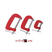 Струбцина затискний інструмент столярний слюсарний ПАЯЄМВСЕ набір комплект 3 штуки тип G 1'', 2'', 3'' (25 мм, 50 мм, 75 мм)