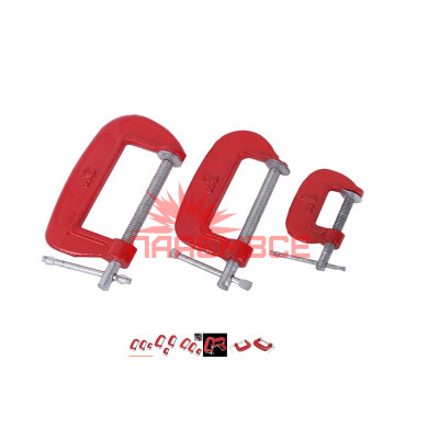 Струбцина затискний інструмент столярний слюсарний ПАЯЄМВСЕ набір комплект 3 штуки тип G 1'', 2'', 3'' (25 мм, 50 мм, 75 мм)