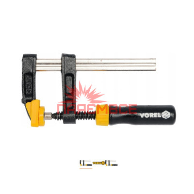 Струбцина столярна F-подібна затискний інструмент столярний VOREL 37111 500*120 мм