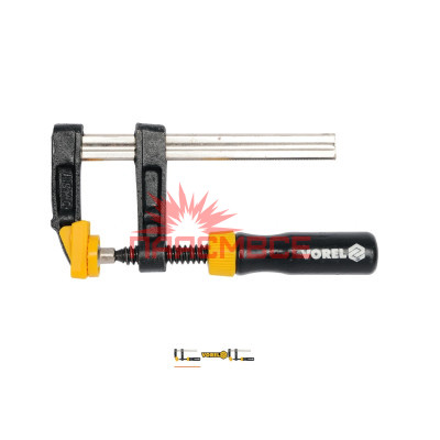 Струбцина столярна F-подібна затискний інструмент столярний тип F VOREL 37112 800*120 мм