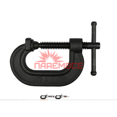 Струбцина столярна C-подібна (глибока) кована затискний інструмент столярний тип C YATO YT-6420 50 мм 2"