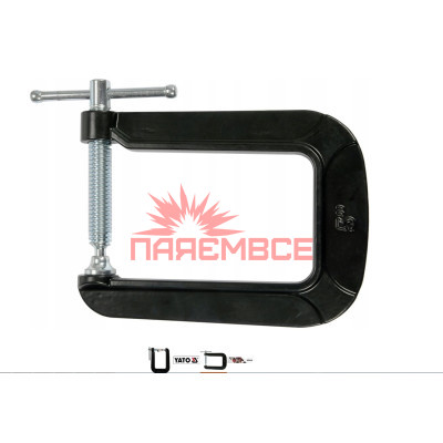 Струбцина столярна C-подібна (глибока) затискний інструмент столярний тип C YATO YT-64190 63*130 мм