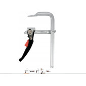 Струбцина автоматична (швидкозатискна) (одноручна) F-подібна сталева кована храповий механізм тріскачка затискний інструмент столярний тип F YATO YT-63951 200*100 мм