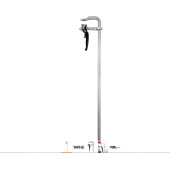 Струбцина автоматична (швидкозатискна) (одноручна) F-подібна сталева кована храповий механізм тріскачка затискний інструмент столярний тип F YATO YT-63958 1000*120 мм