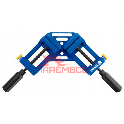 Струбцина VOREL 38751 70x65 мм 90° угловая, угловые крестовидные тиски, столярная, зажимной инструмент, зажим